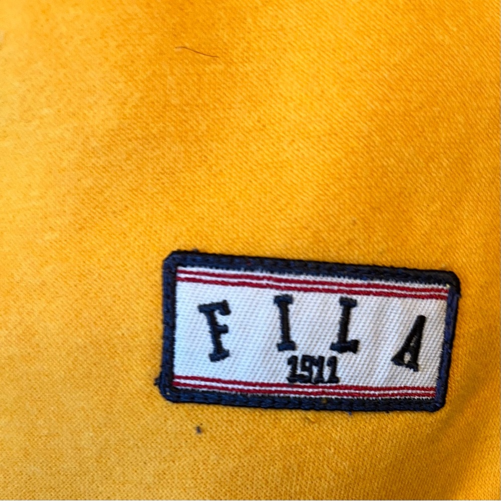 FILA Men's Bright Yellow Crewneck Sweater - Picture 5 of 5